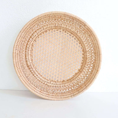 Panier rond en rotin tissé main | JUNTRA