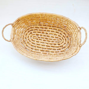 THAIHOMESHOP Baskets & Trays PASUB (ภาทรัพย์) - BREAD BASKET HANDWOVEN