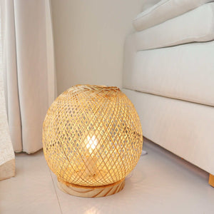 CHI NA Bamboo Weaving Table Lamp - Organic Elegance Illuminated