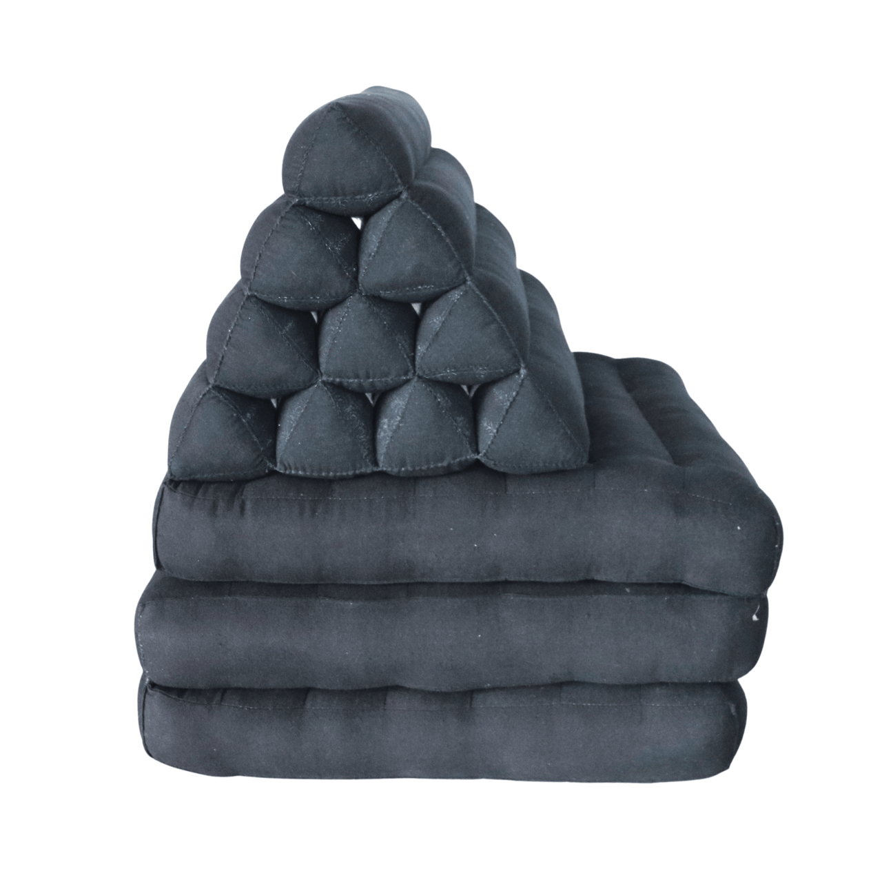 NANNETTE - Thai Triangle Cushion (3 Fold - 19 x 12 Inches - Black)