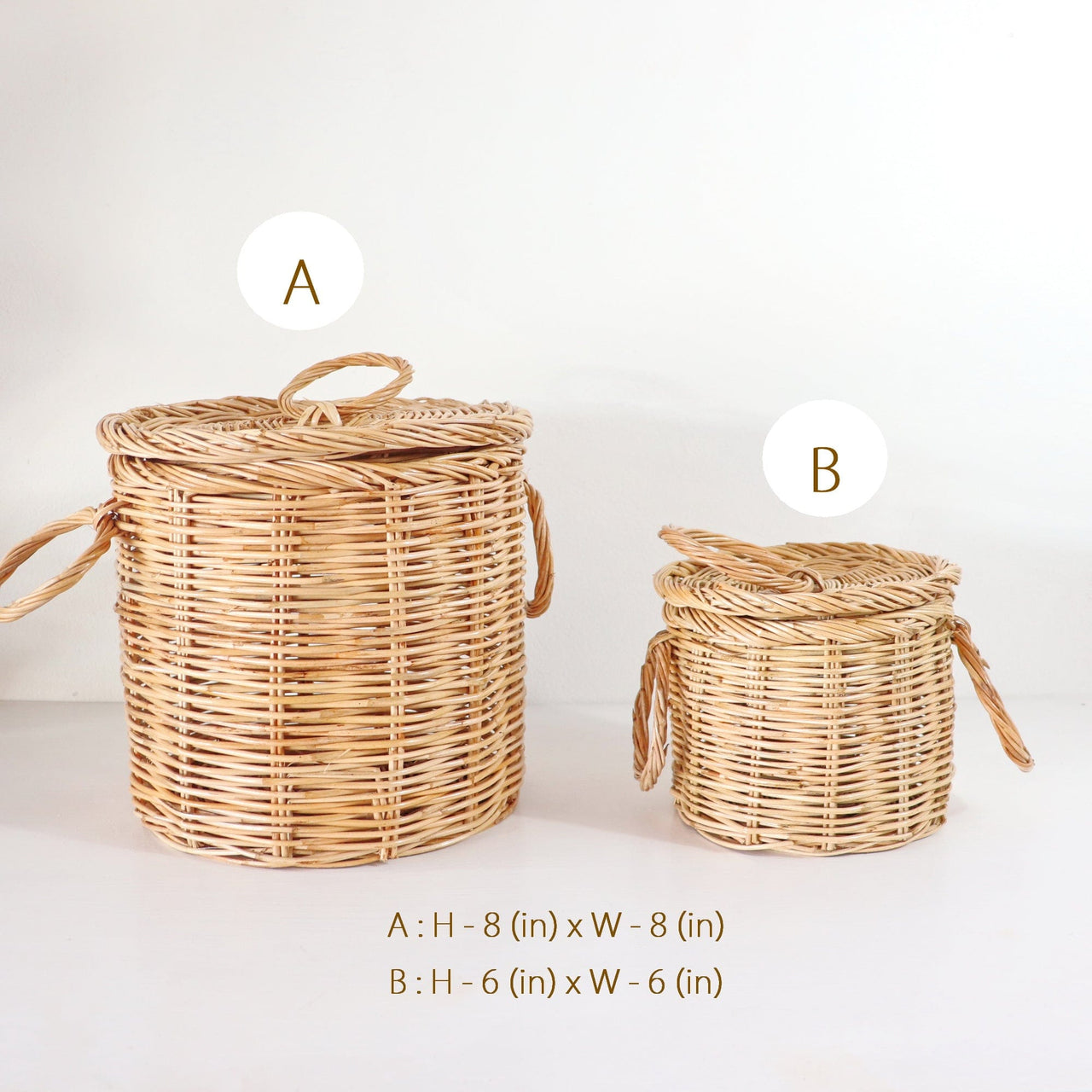 Wicker Rattan Basket - Alyssa