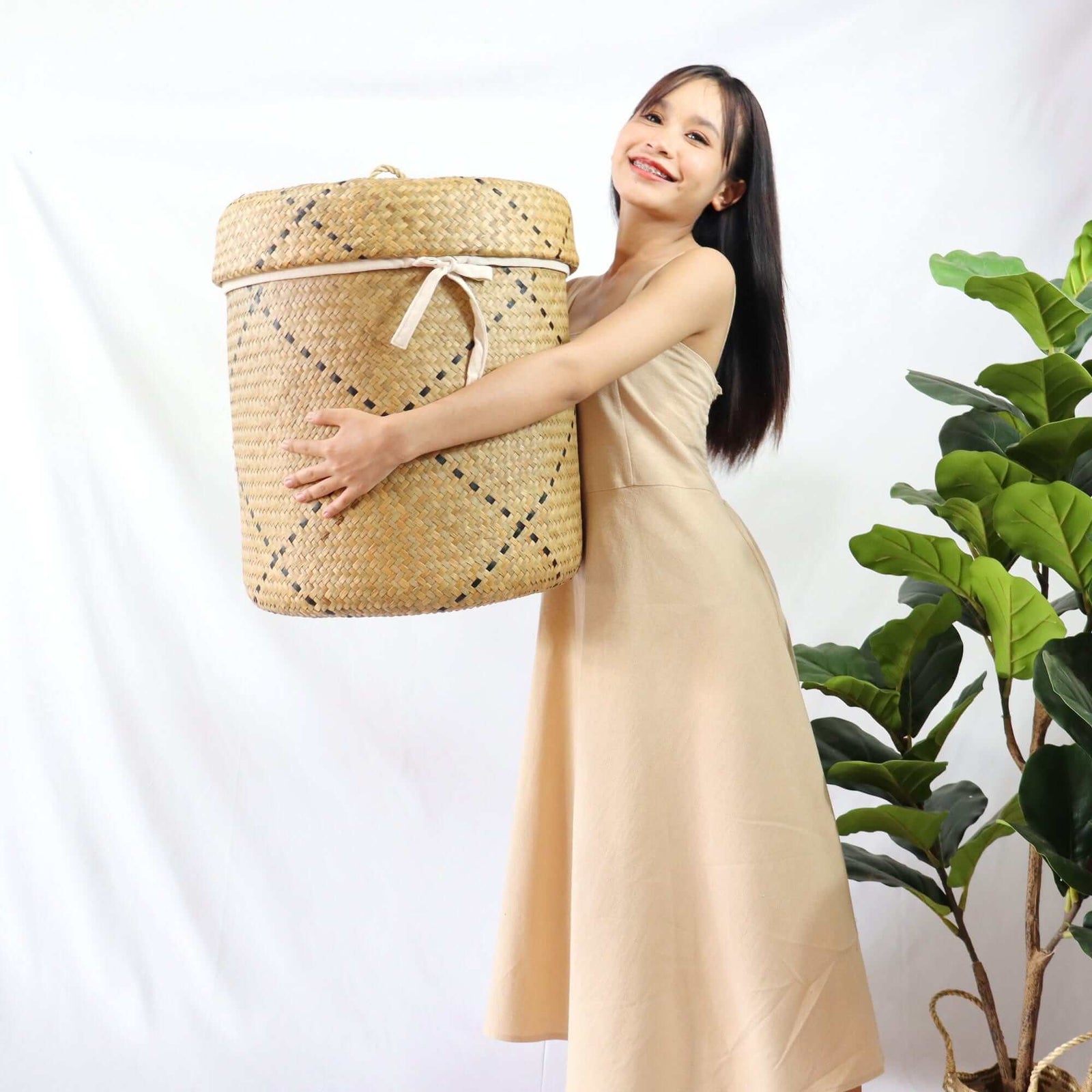 KU MUD Organize in Style with our Handwoven Laundry Basket