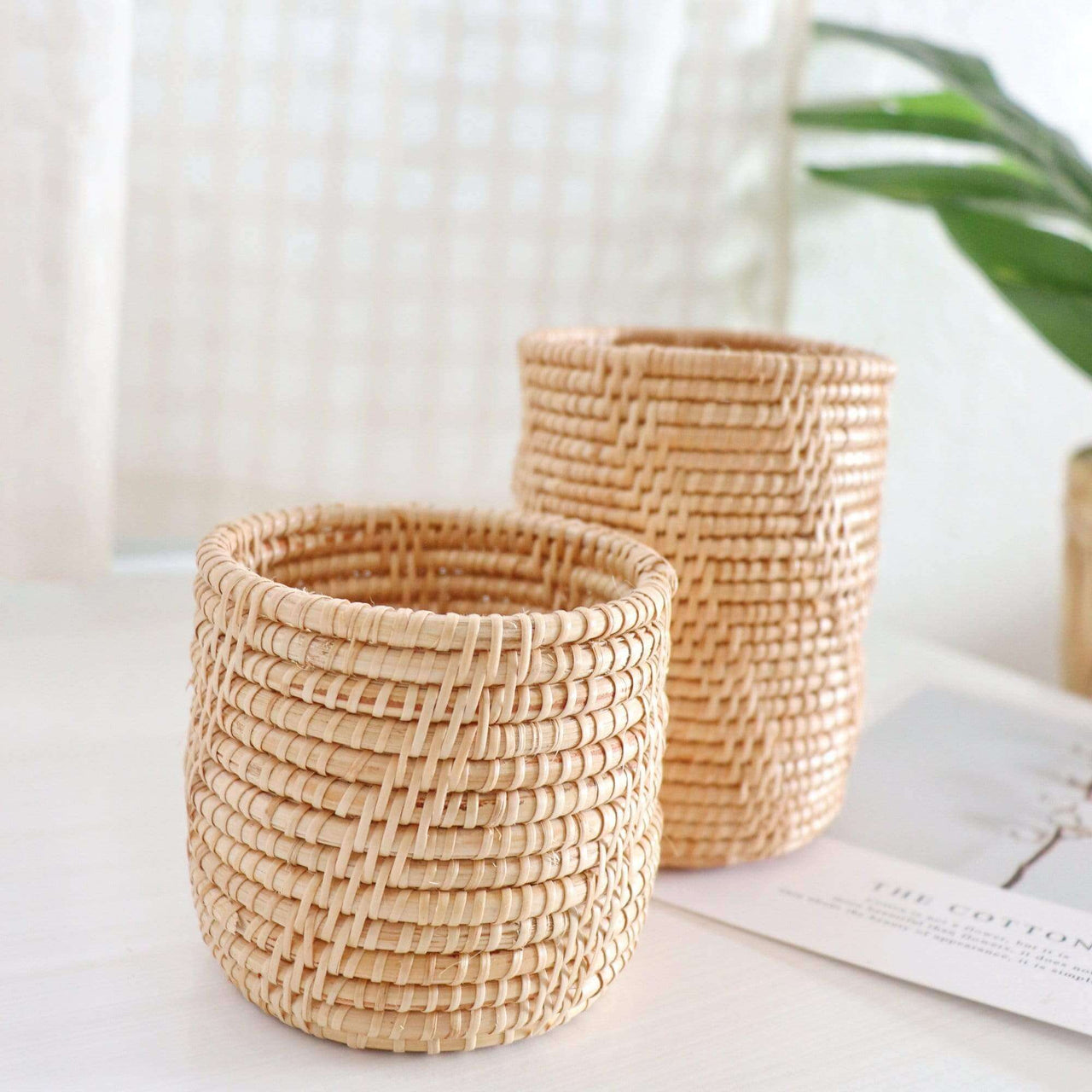 SANDEE - Rattan Utensil Holder