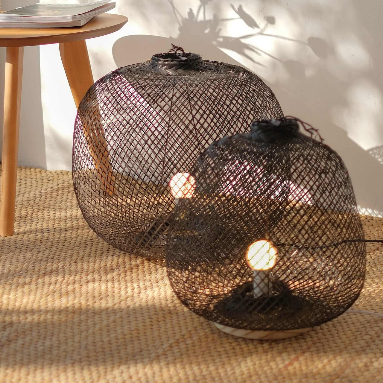 A WA RA -Boho Floor Lamp (Black)