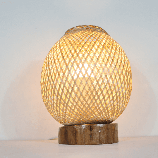 THA NID - Boho Table Lamp (Vintage Wood)
