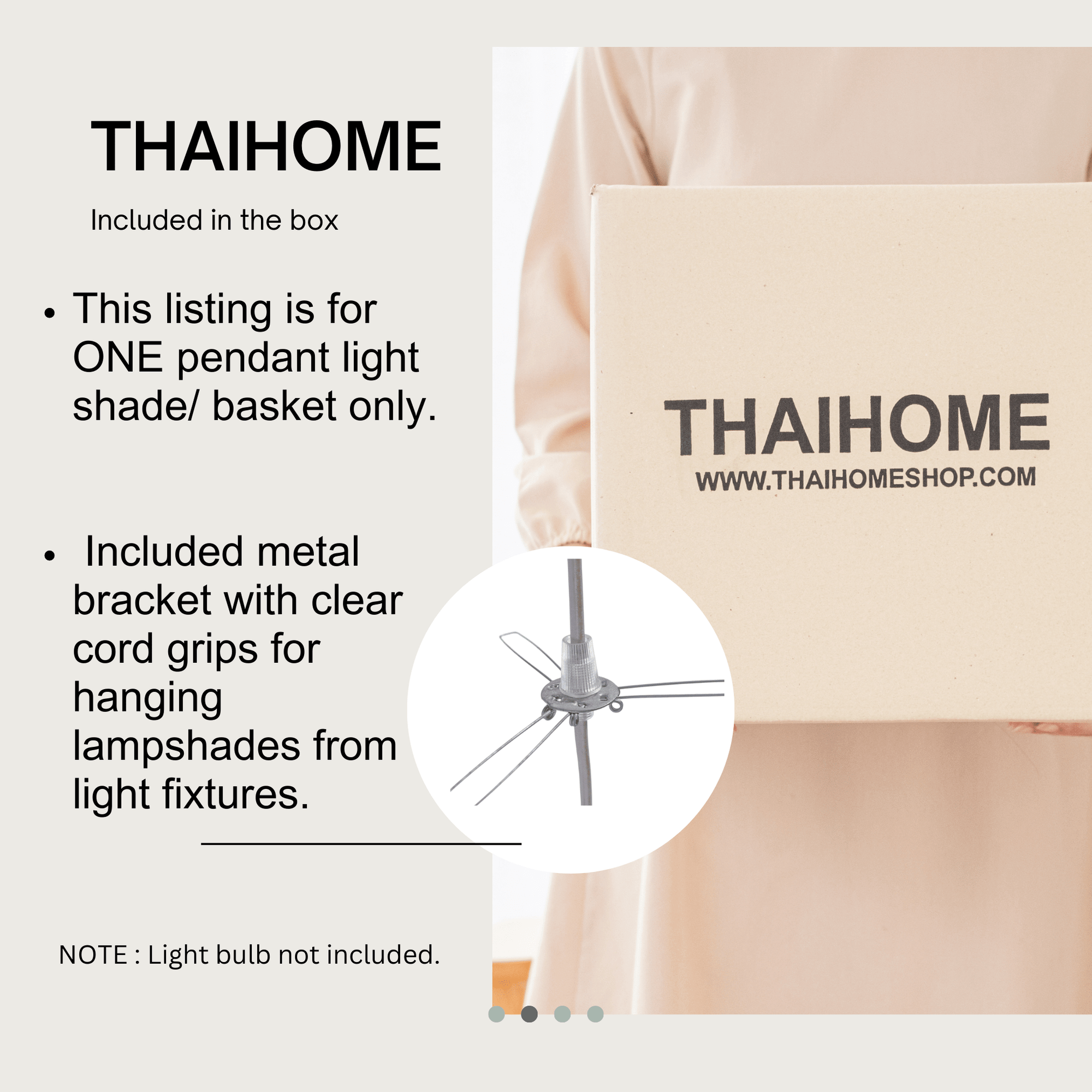 THAIHOME Lighting ANNANTRA - Bamboo Pendant Light Shade