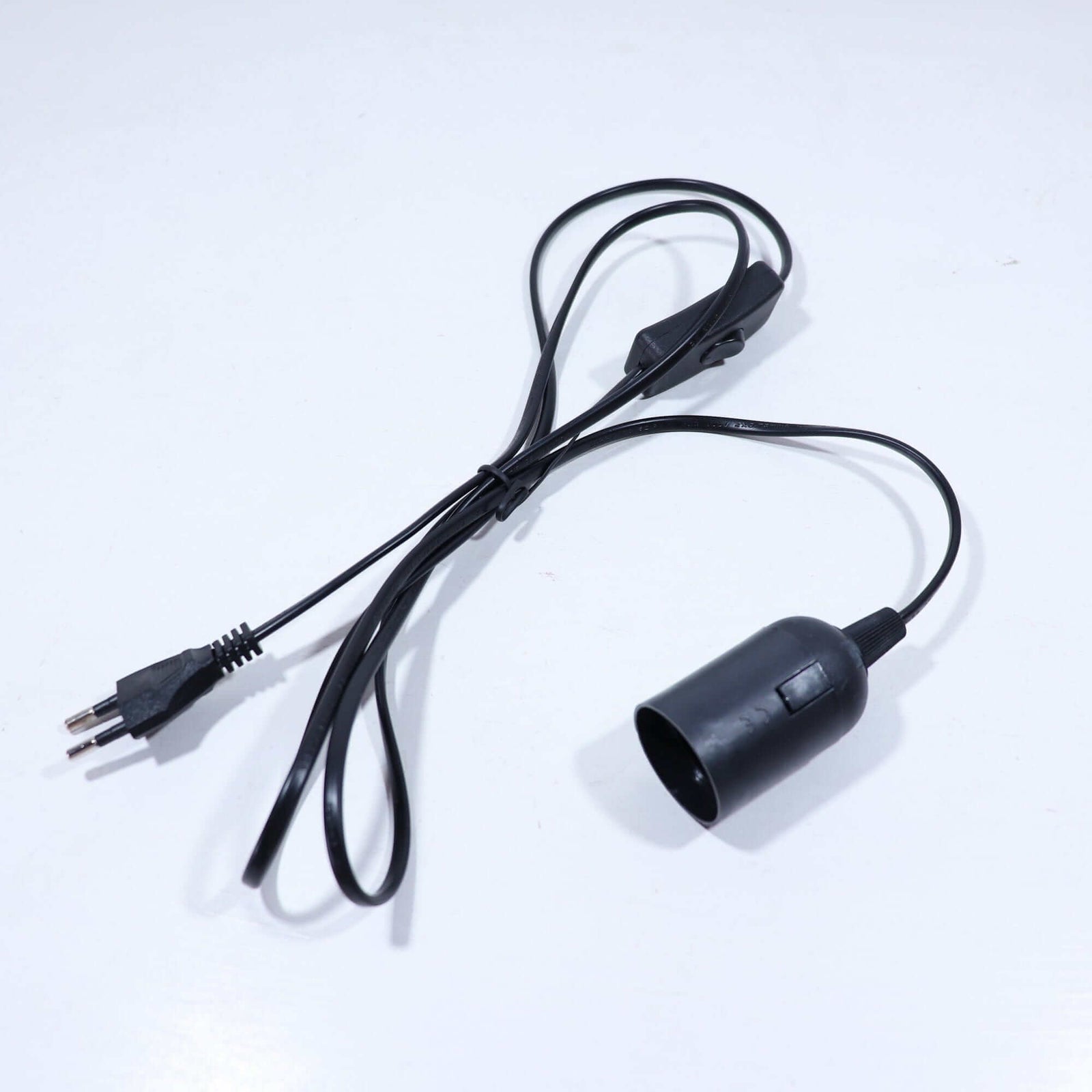 EU Plug-in Lamp kit with switch for Pendant Light (Black)