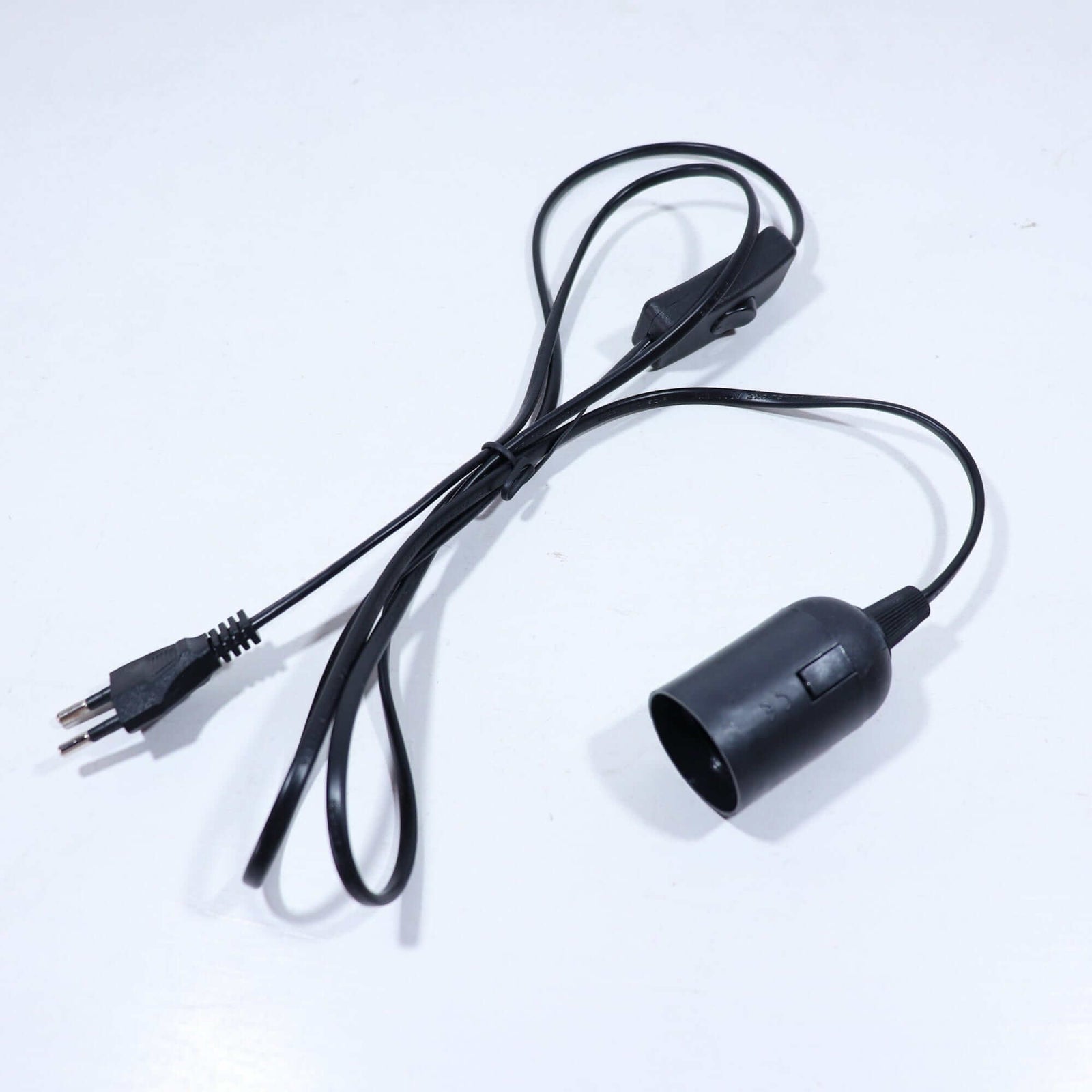 EU Plug-in Lamp kit with switch for Pendant Light (Black)