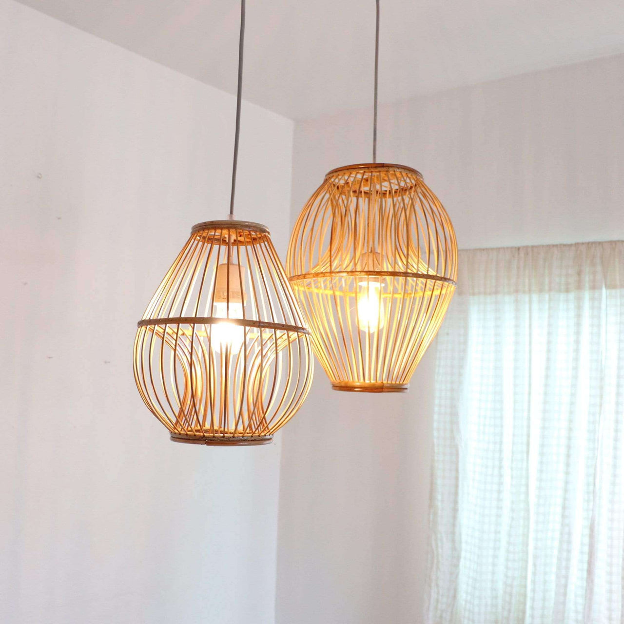 CHA NAI - Bamboo Pendant Light Shade (25-38 cm)