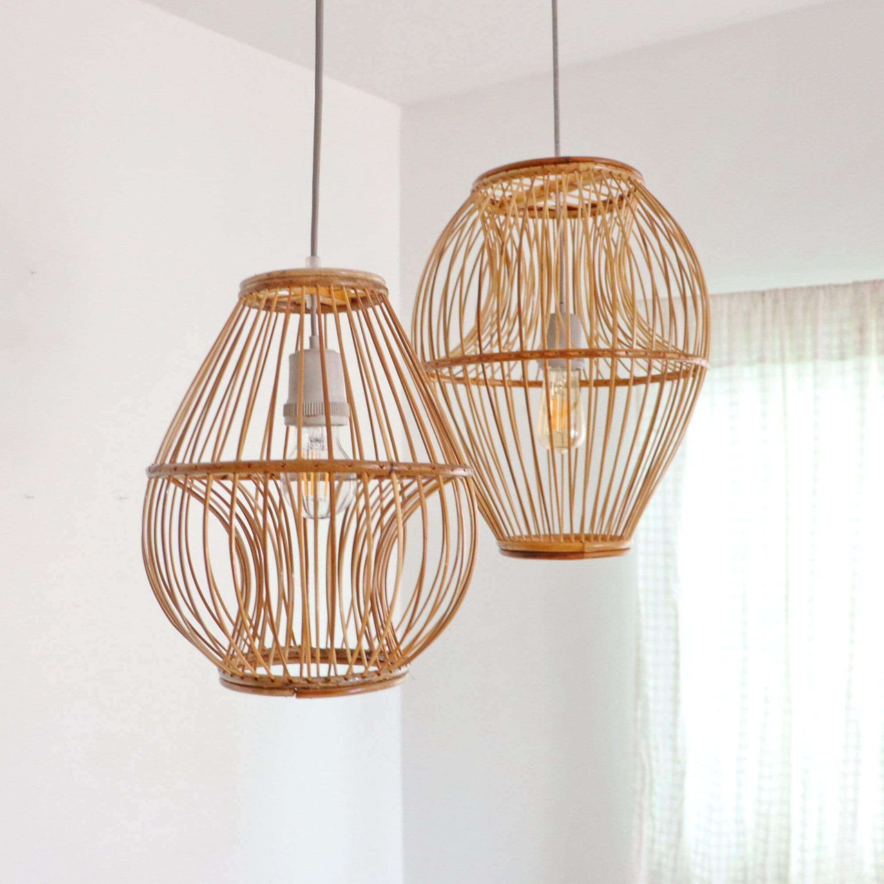 CHA NAI - Bamboo Pendant Light Shade (25-38 cm)