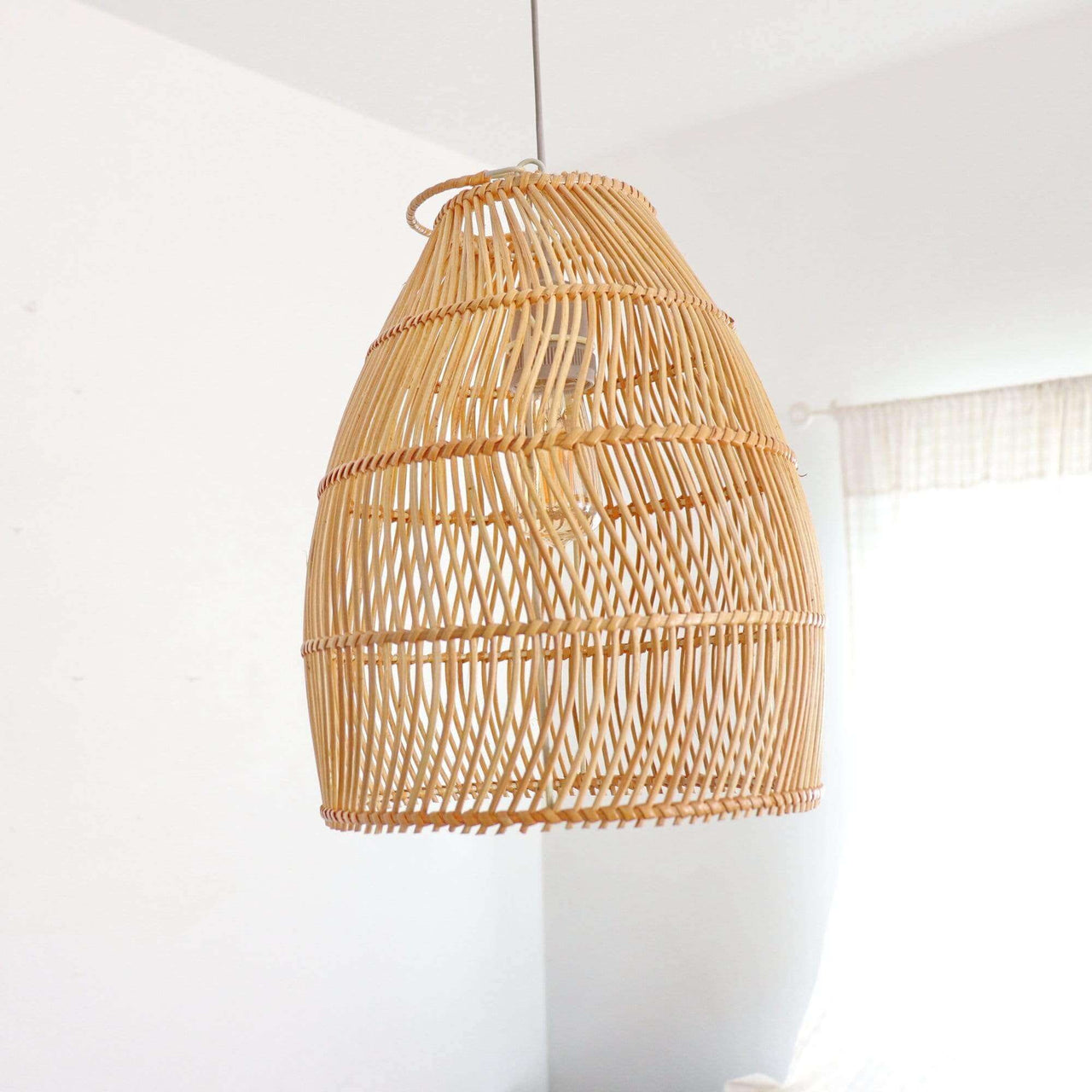 CHA YA NAN - Rattan Pendant Light (13- 14 Inches)