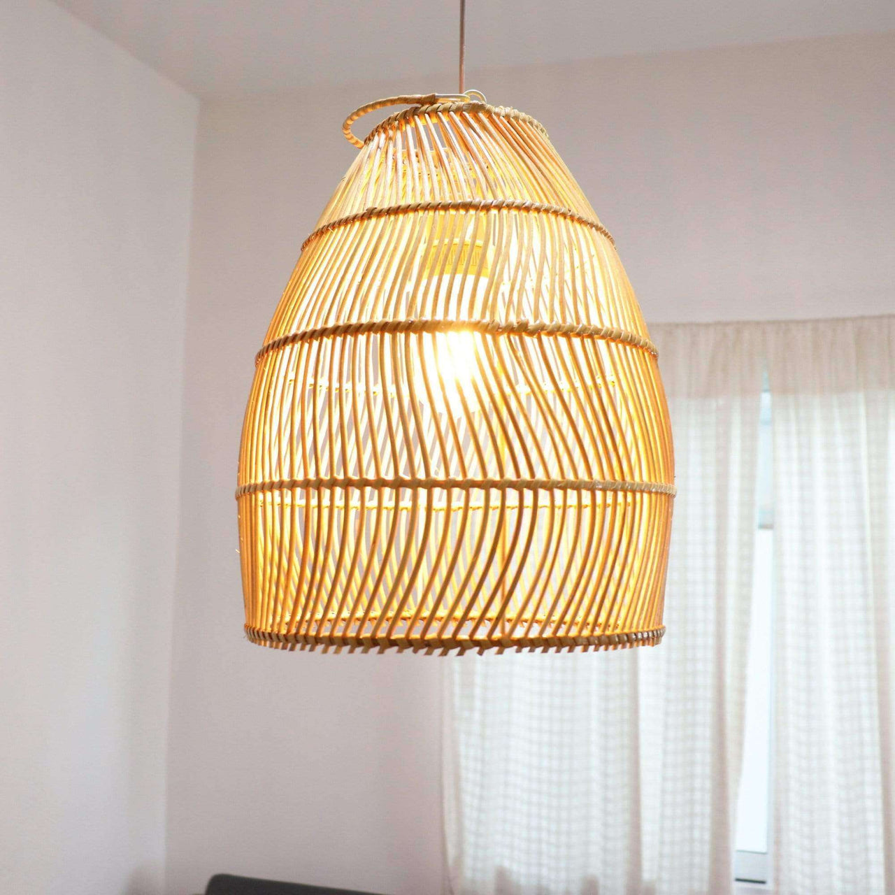 CHA YA NAN - Rattan Pendant Light (13- 14 Inches)