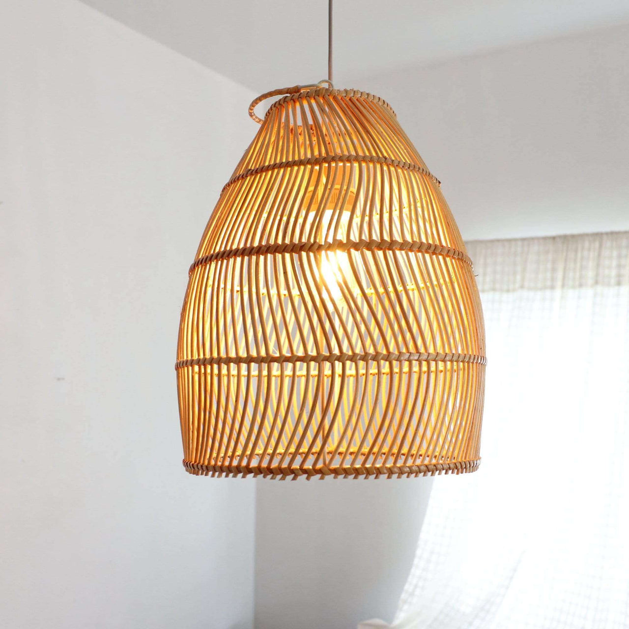 CHA YA NAN - Rattan Pendant Light (13- 14 Inches)