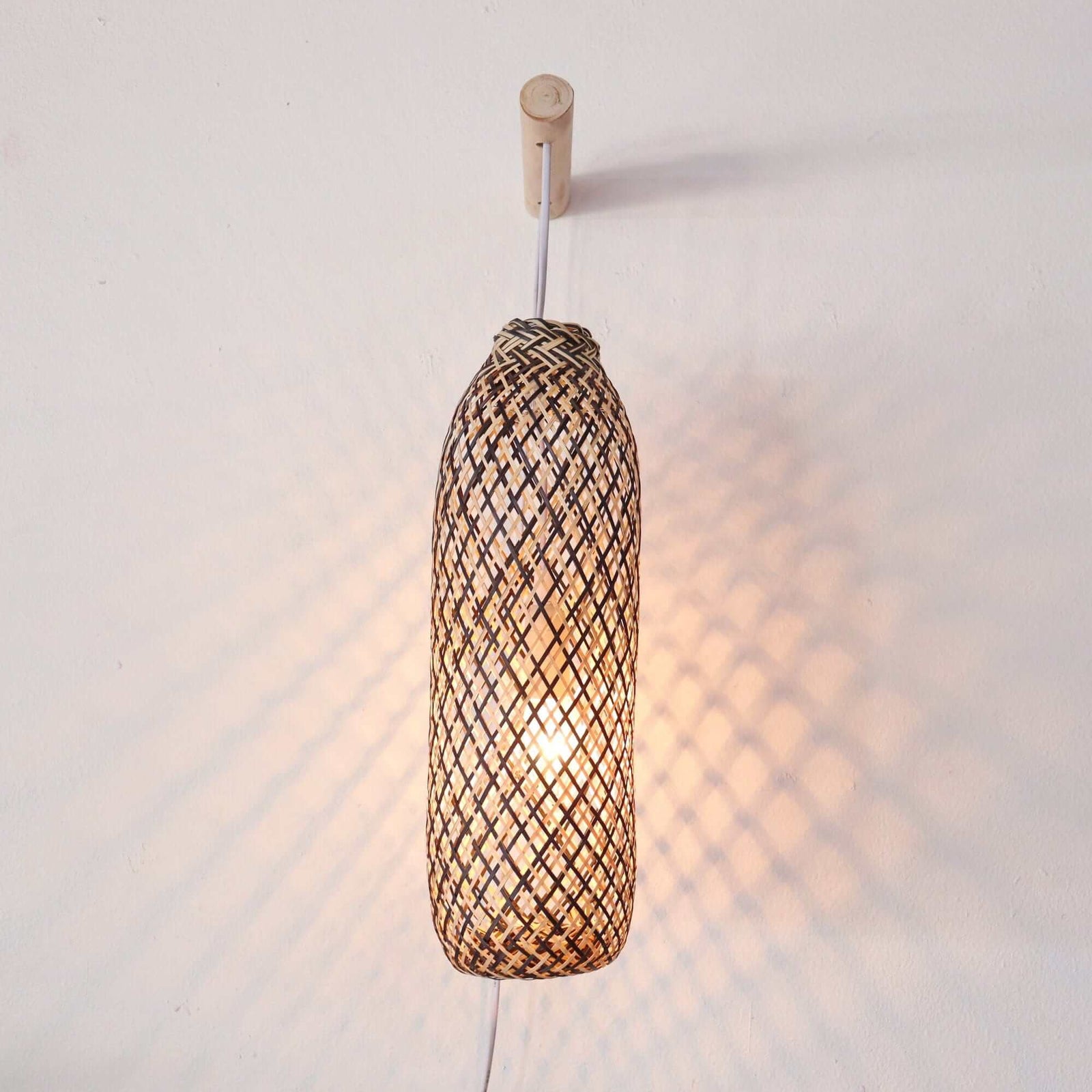 CHARISSA - Boho Wall Sconce Light (Natural & Black)