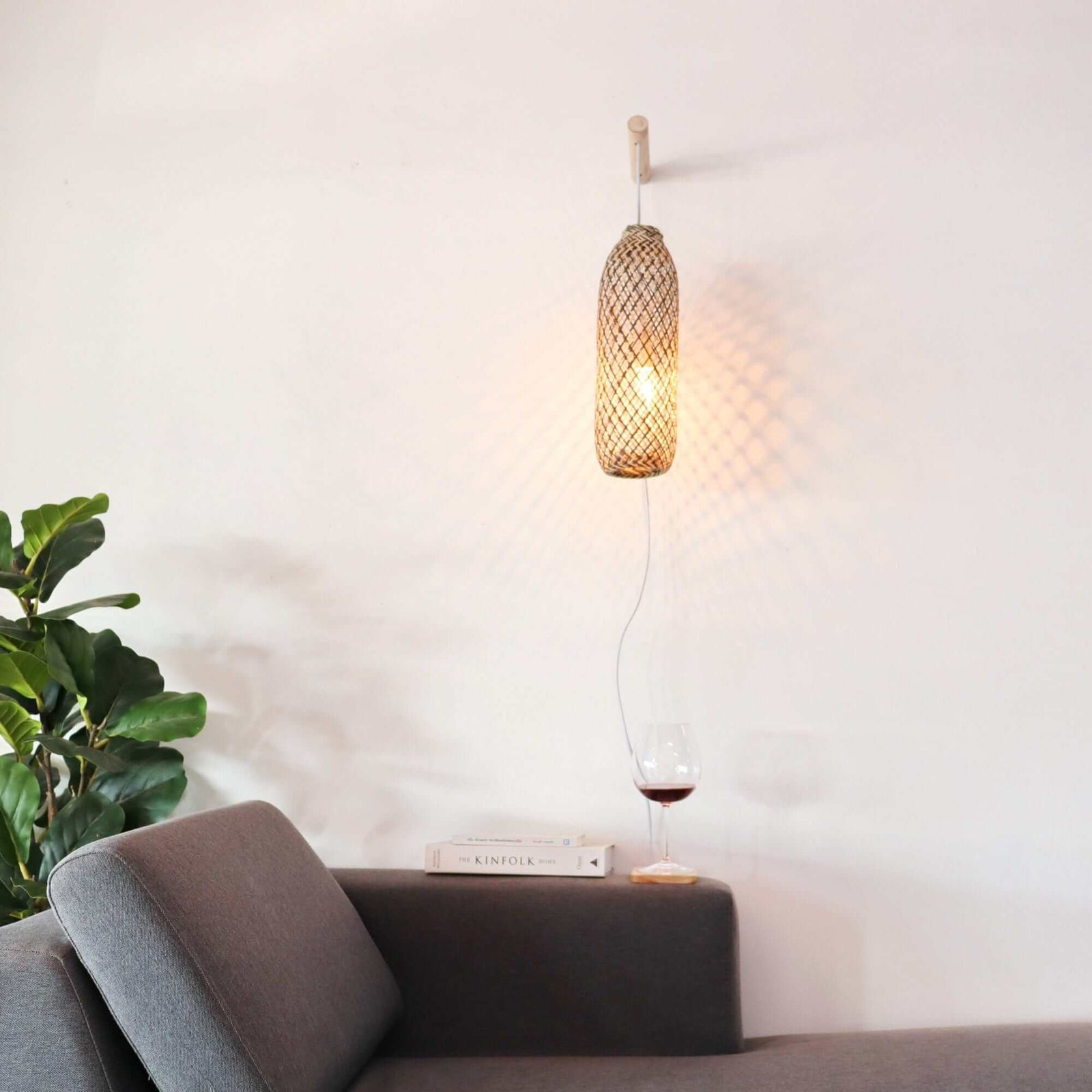 CHARISSA - Boho Wall Sconce Light (Natural & Black)