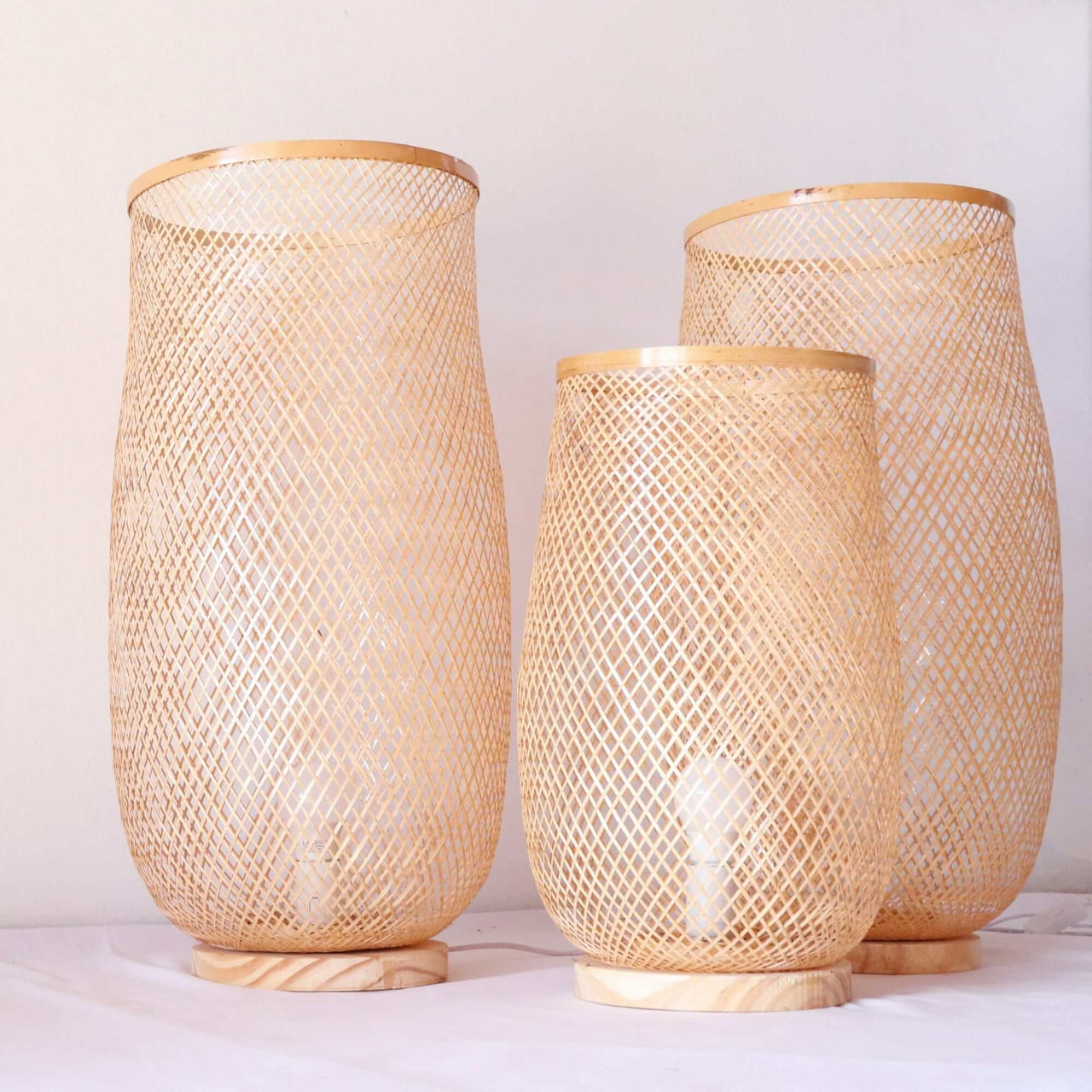 LUCK - Freestanding Bamboo Boho Floor Lamp