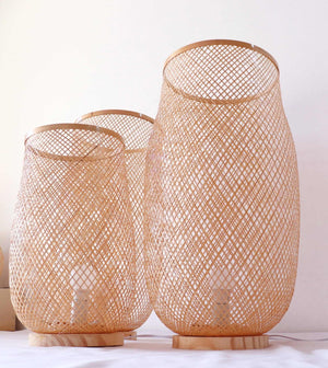 LUCK - Freestanding Bamboo Boho Floor Lamp