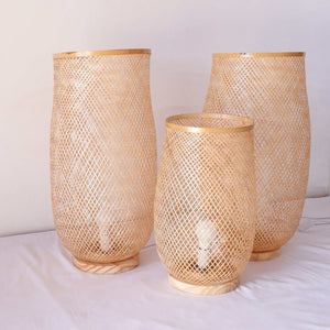 LUCK - Freestanding Bamboo Boho Floor Lamp