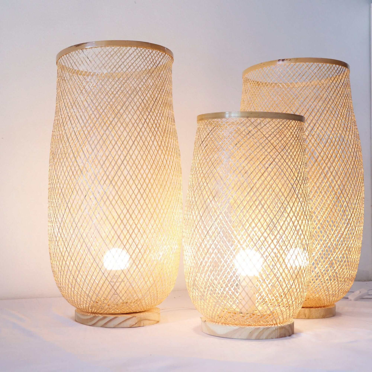 LUCK - Freestanding Bamboo Boho Floor Lamp