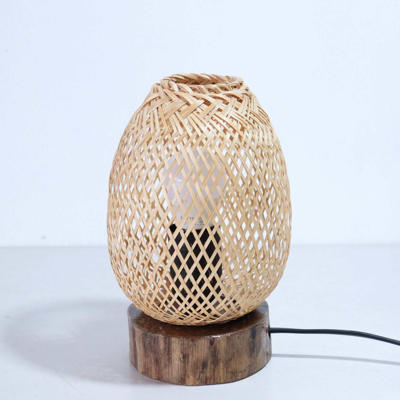 ANAN TA YA - Boho Bamboo Bedside Lamp