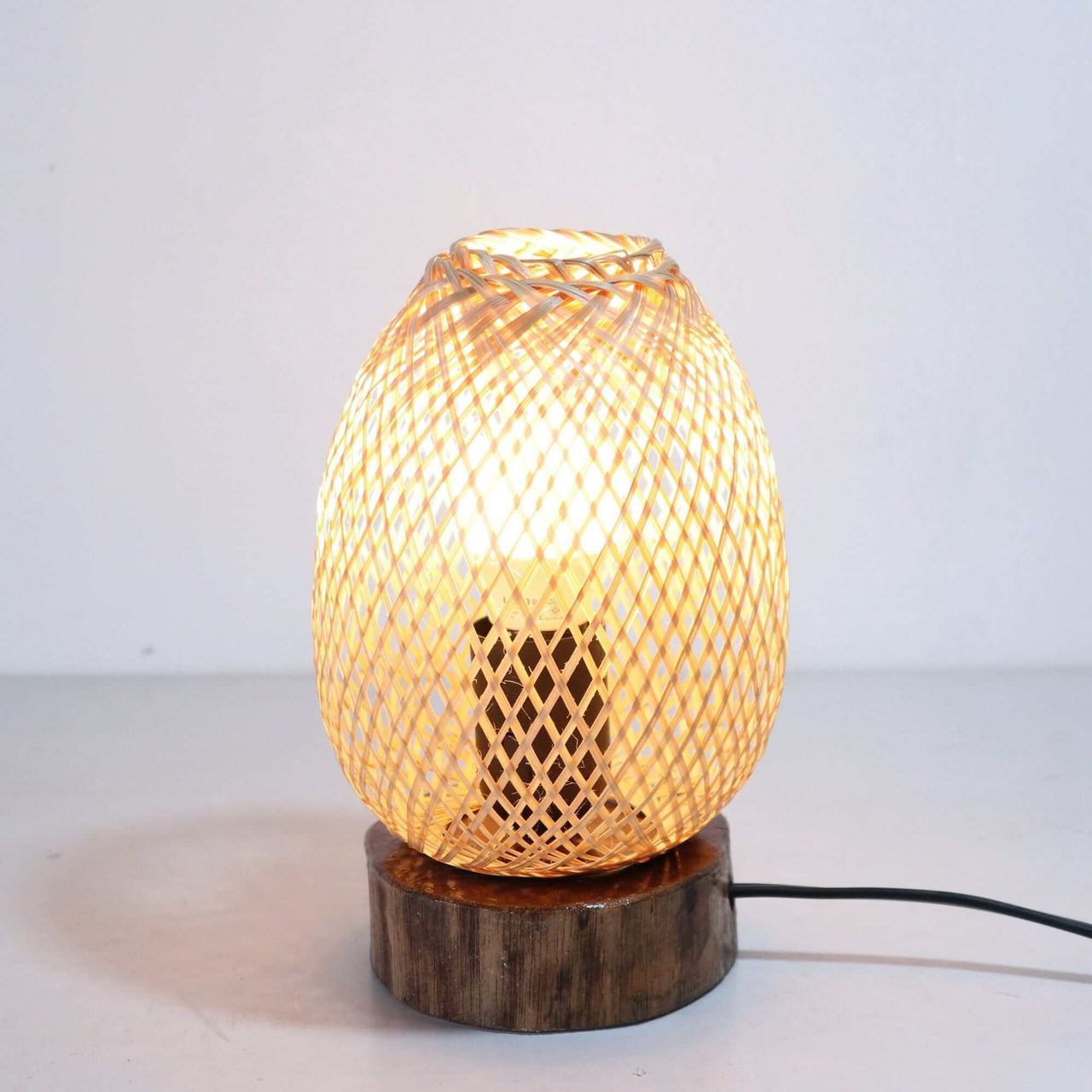 ANAN TA YA - Boho Bamboo Bedside Lamp