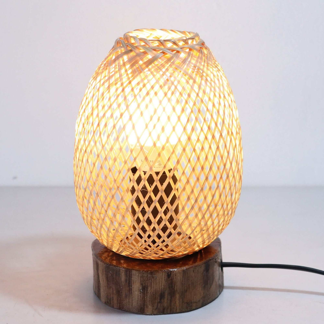 ANAN TA YA - Boho Bamboo Bedside Lamp