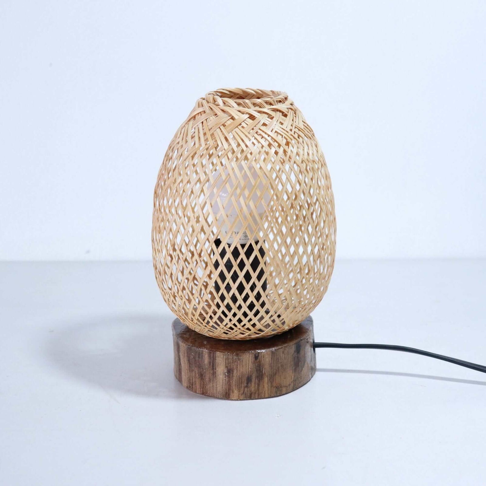 ANAN TA YA - Boho Bamboo Bedside Lamp
