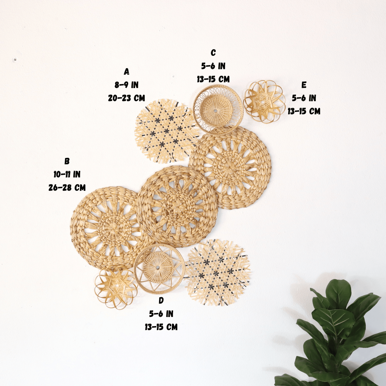 PA NEE - Wall Hanging Art Decor Set of 9