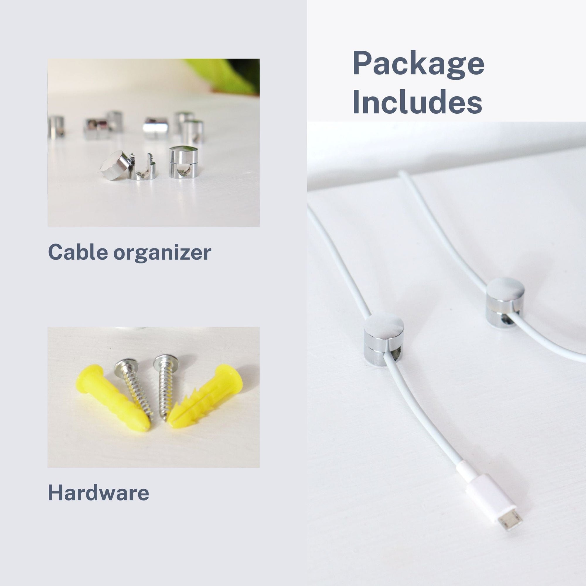 THAIHOME Silver Cable Organizer