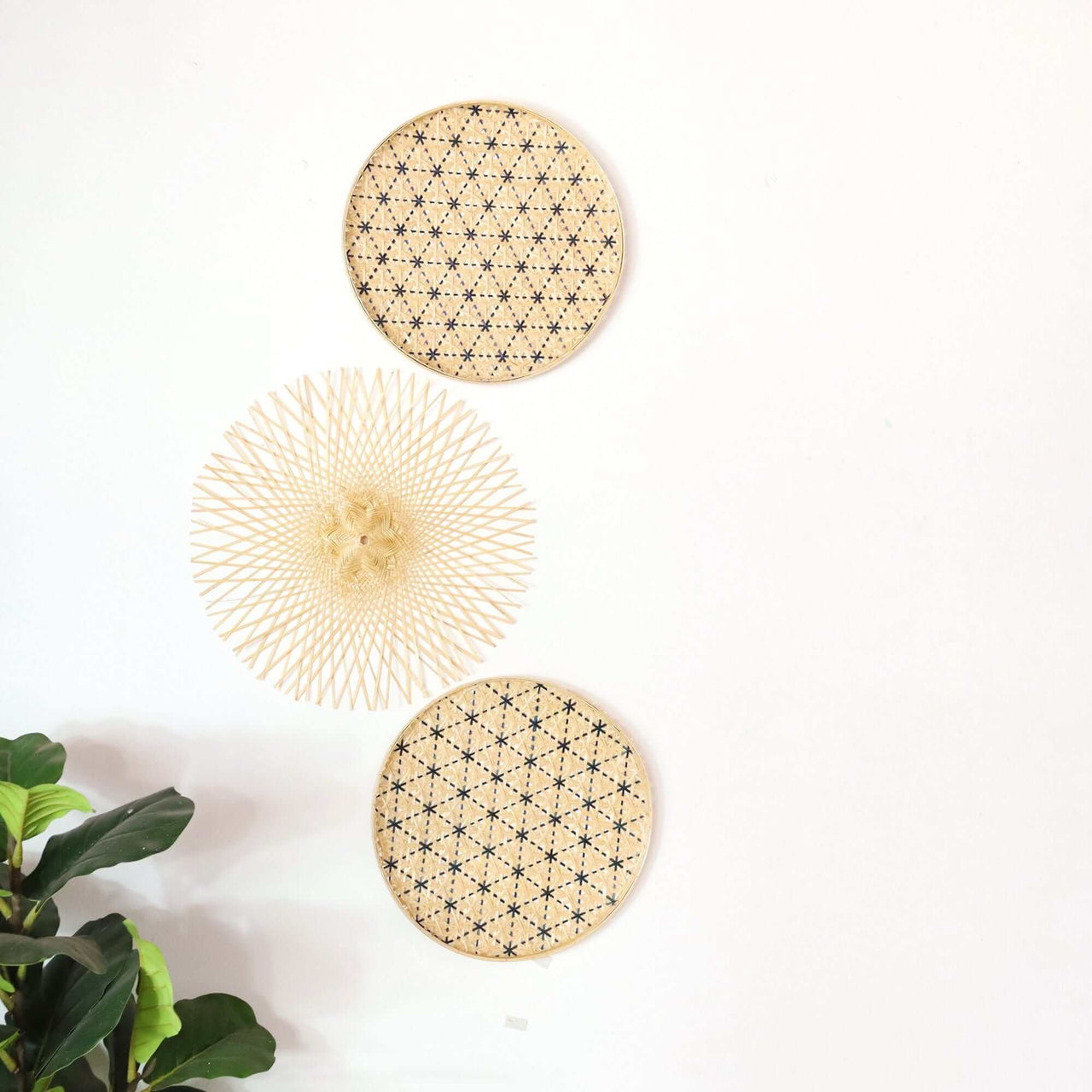 KEM MA PAT- Bamboo Woven Wall Hangings (Set of 3)