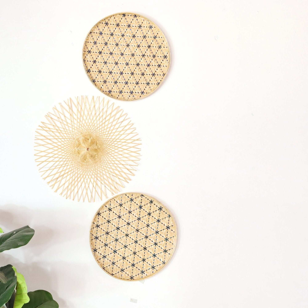 KEM MA PAT- Bamboo Woven Wall Hangings (Set of 3)