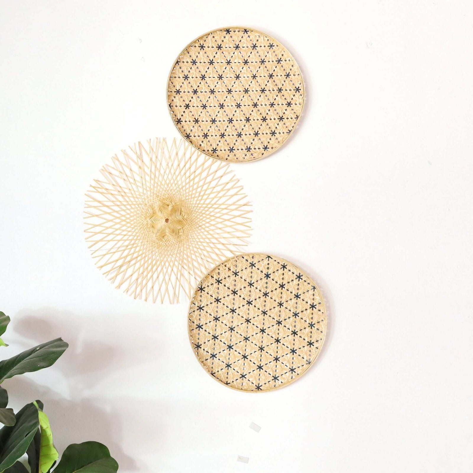 KEM MA PAT- Bamboo Woven Wall Hangings (Set of 3)