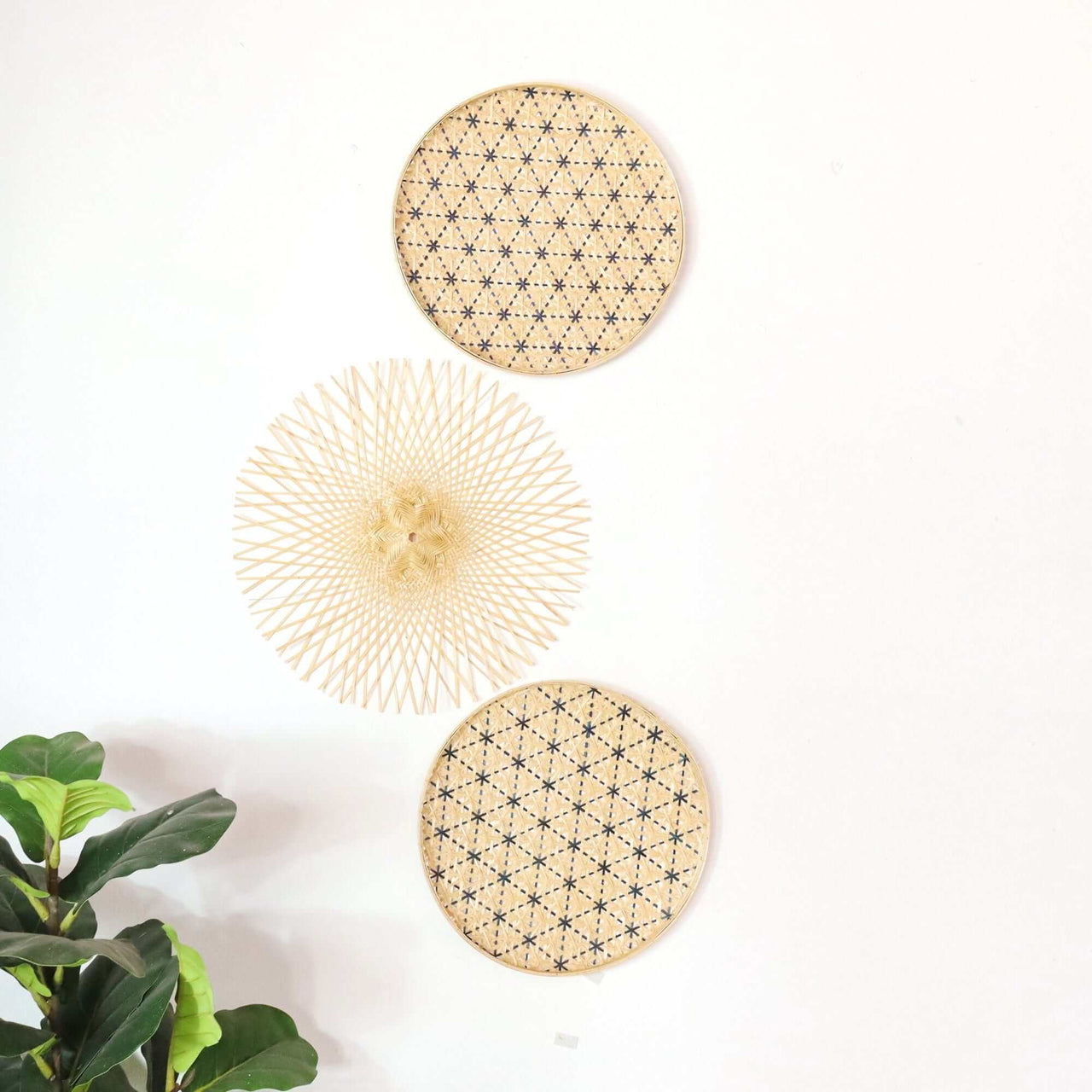 KEM MA PAT- Bamboo Woven Wall Hangings (Set of 3)