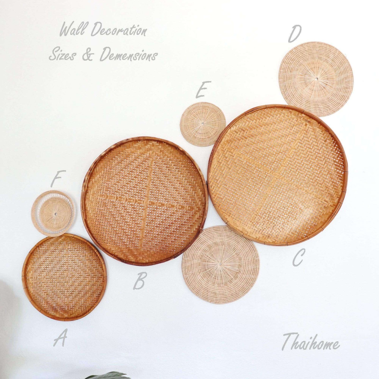 PRAN LA DA - Wall Hanging Décor Set of 7