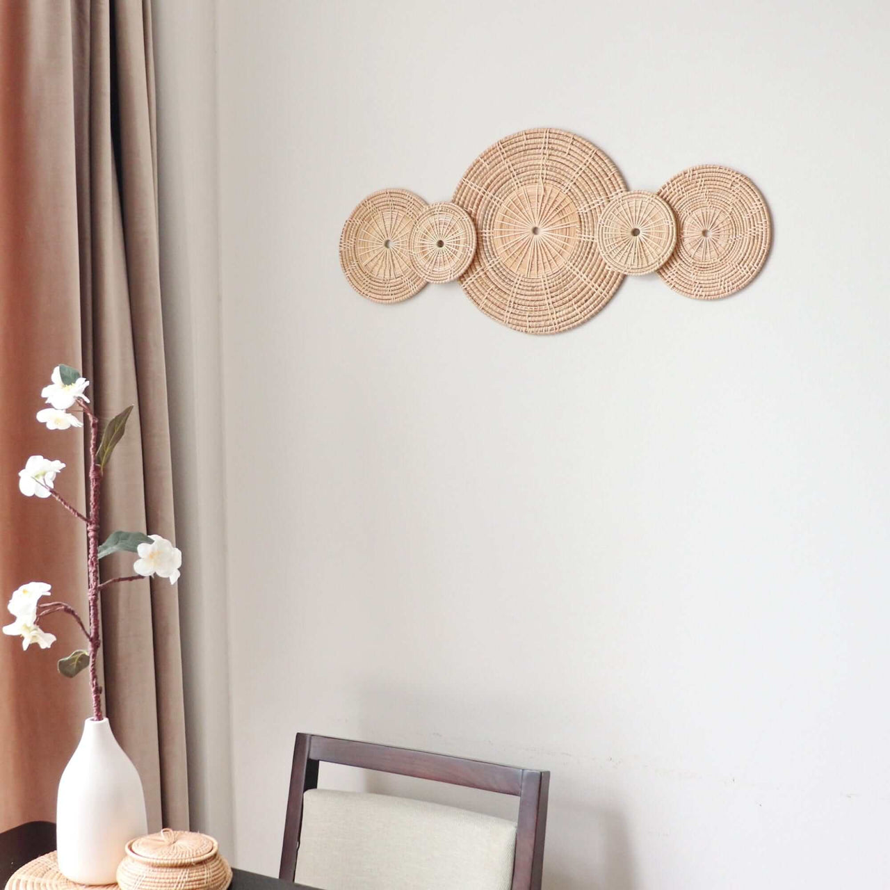 SA LA - Rattan Wall Hanging Décor (Set of 5)
