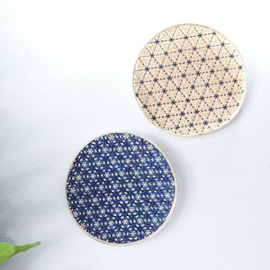 THAIHOME Wall Decor SET OF 2 (White & Blue) KAN Wall hanging